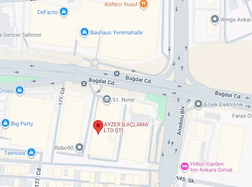 Antipest lokasyon haritası